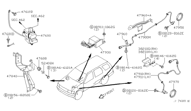 2003 Nissan Pathfinder Anti Skid Control Diagram 2