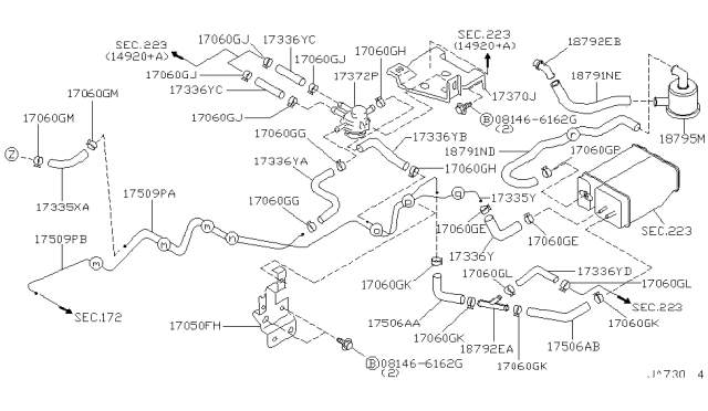 2002 Nissan Pathfinder Fuel Piping - Diagram 12