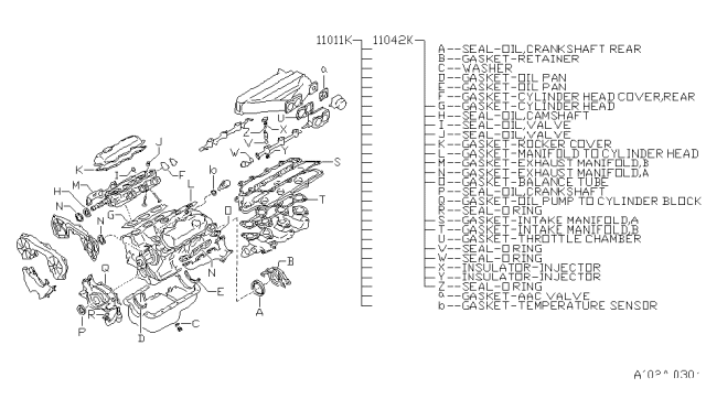 2003 Nissan Pathfinder Engine Gasket Kit Diagram 2