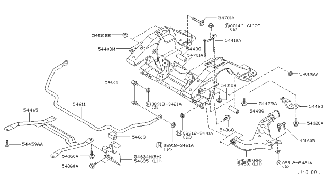 2004 Nissan Pathfinder Front Suspension Diagram 1