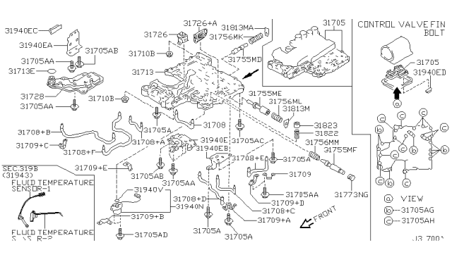 2002 Nissan Pathfinder Control Valve (ATM) Diagram 2