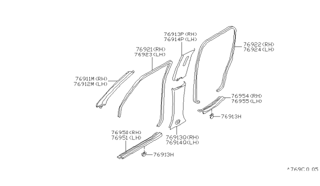 2002 Nissan Pathfinder Body Side Trimming - Diagram 3