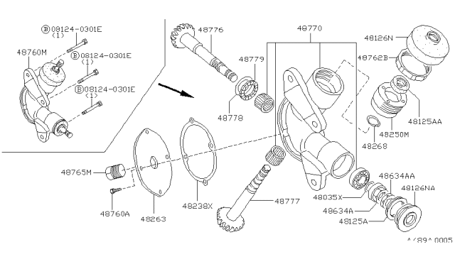 1996 Nissan Pathfinder Steering Transfer Gear Diagram