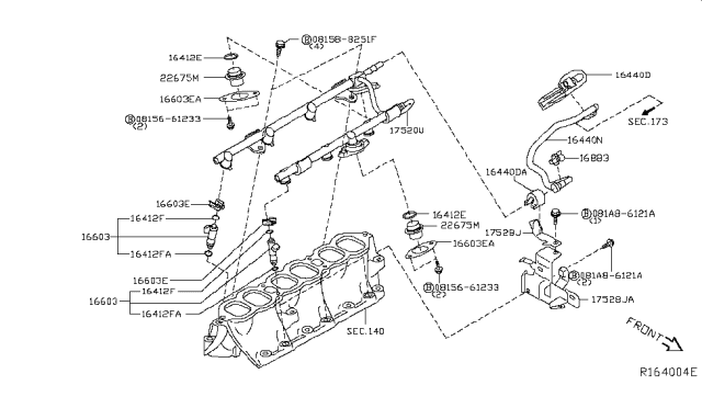2017 Nissan Murano Fuel Strainer & Fuel Hose Diagram 2