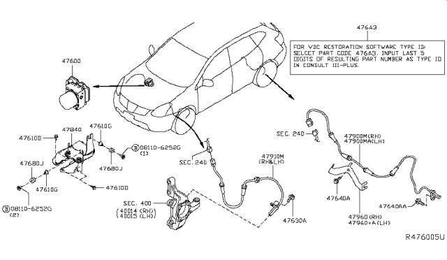 2015 Nissan Murano Anti Skid Control Diagram 1