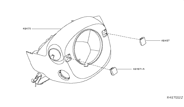 2018 Nissan Murano Steering Column Shell Cover Diagram
