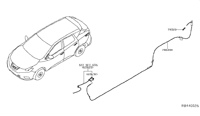2017 Nissan Murano Trunk Opener Diagram 1