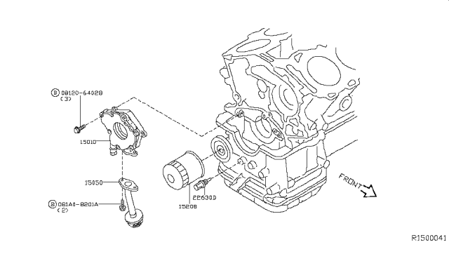 2015 Nissan Murano Lubricating System Diagram