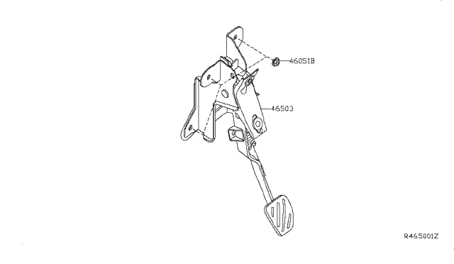 2012 Nissan Altima Brake & Clutch Pedal Diagram 2