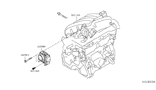 2018 Nissan Kicks Throttle Chamber Diagram 1