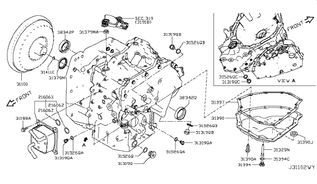 Gasket-Oil Pan Diagram for 31397-X425A