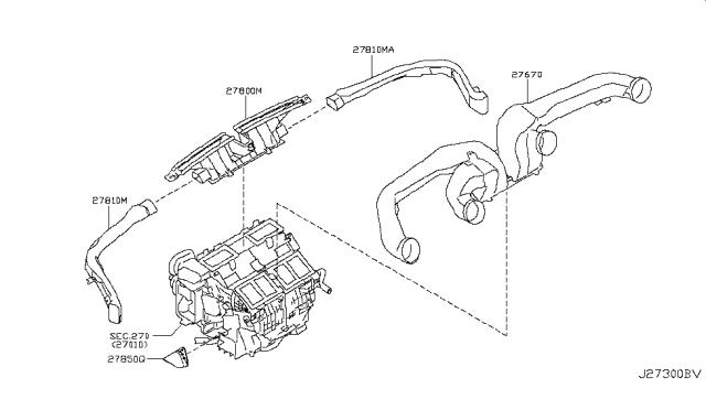 2009 Nissan GT-R Nozzle & Duct Diagram