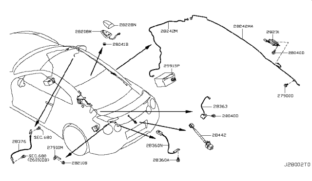 2019 Nissan GT-R Control ASY-Navigation Diagram for 25915-6HR3C