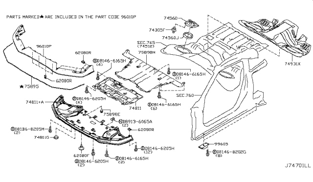 2019 Nissan GT-R Floor Fitting Diagram 2
