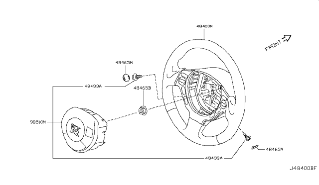 2015 Nissan GT-R Steering Wheel Diagram