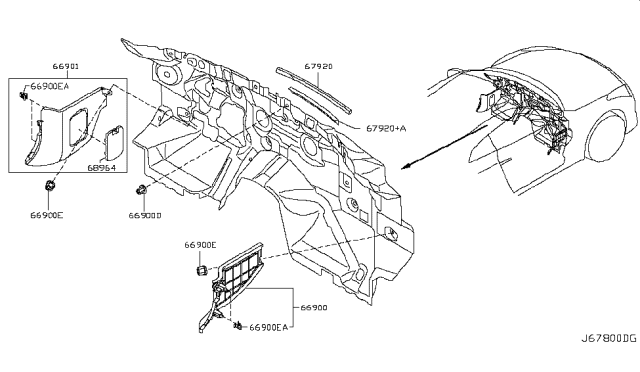 2015 Nissan GT-R Dash Trimming & Fitting Diagram