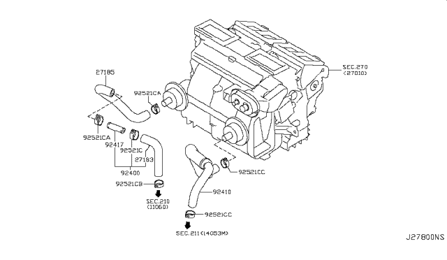 2014 Nissan GT-R Heater Piping Diagram