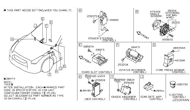 2018 Nissan GT-R Electrical Unit Diagram 5