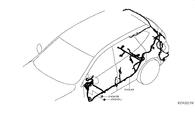 2017 Nissan Rogue Harness-Body Diagram for 24017-5HR0C