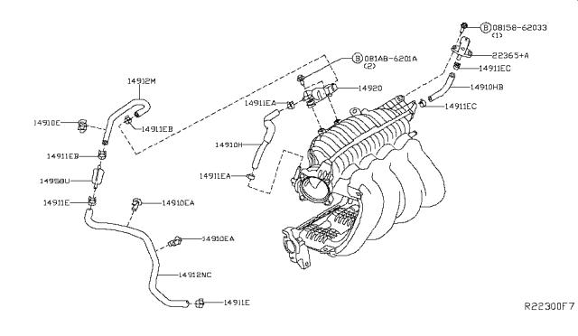 2019 Nissan Rogue Engine Control Vacuum Piping Diagram 3