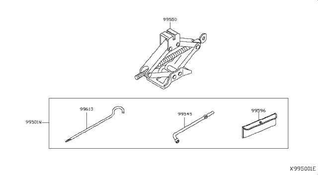 2015 Nissan Versa Tool Kit & Maintenance Manual Diagram 3