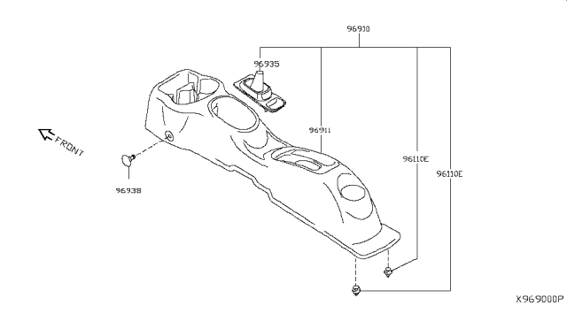 2012 Nissan Versa Sedan Console Box Diagram 2