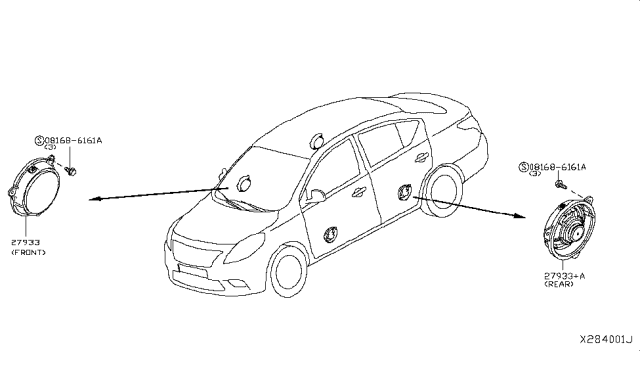 2017 Nissan Versa Speaker Diagram