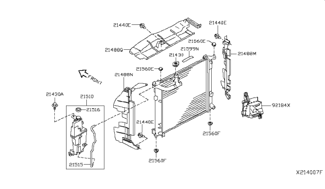 2014 Nissan Versa Radiator,Shroud & Inverter Cooling Diagram 7