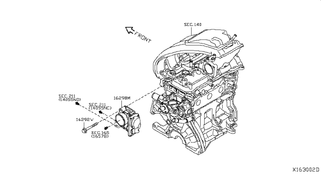 2019 Nissan Versa Throttle Chamber Diagram 1