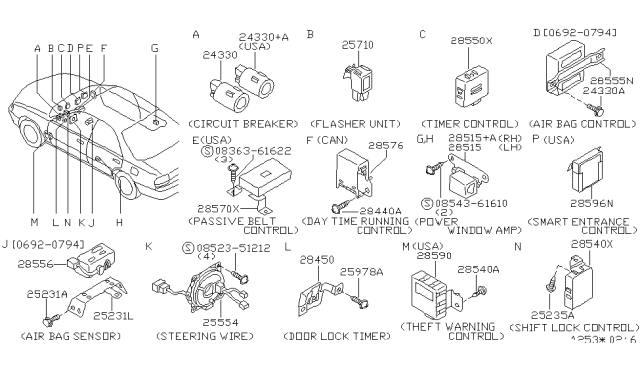 1994 Nissan Altima Electrical Unit Diagram 1