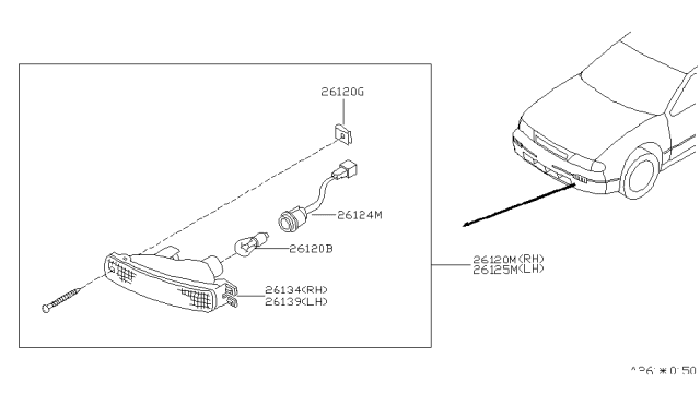 1994 Nissan Altima Front Combination Lamp Diagram