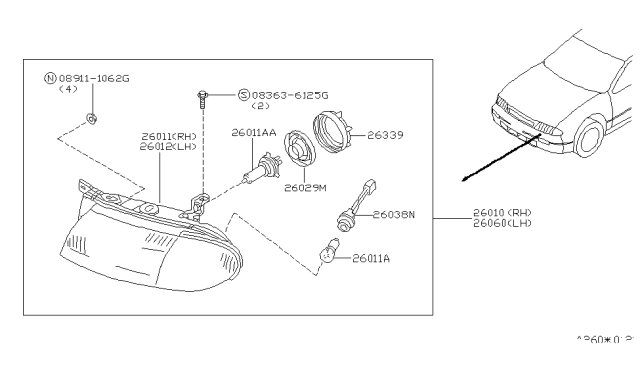 1993 Nissan Altima Headlamp Diagram