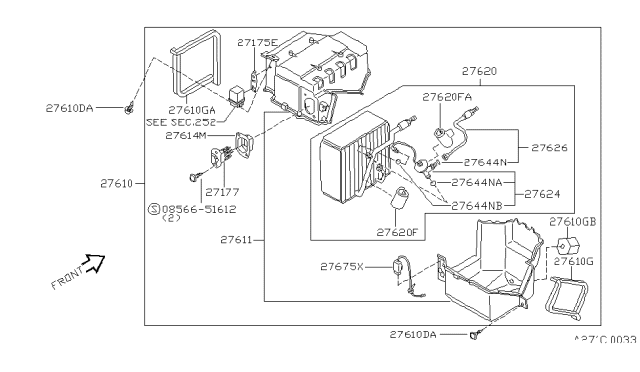 1997 Nissan Altima Cooling Unit Diagram 1