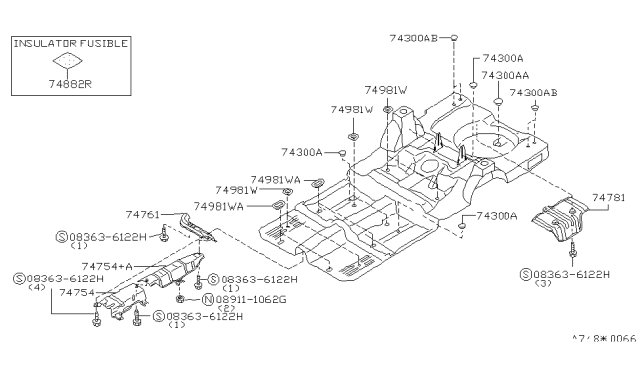 1995 Nissan Altima Floor Fitting Diagram 2