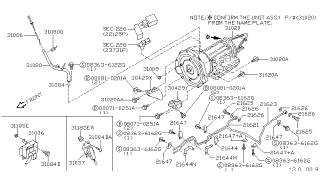 Auto Transmission,Transaxle & Fitting - 1996 Nissan Hardbody 