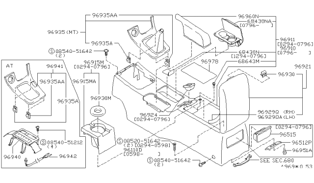 1995 Nissan Maxima Console Box Diagram