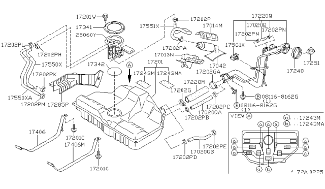 1996 Nissan Maxima Fuel Tank Diagram 1