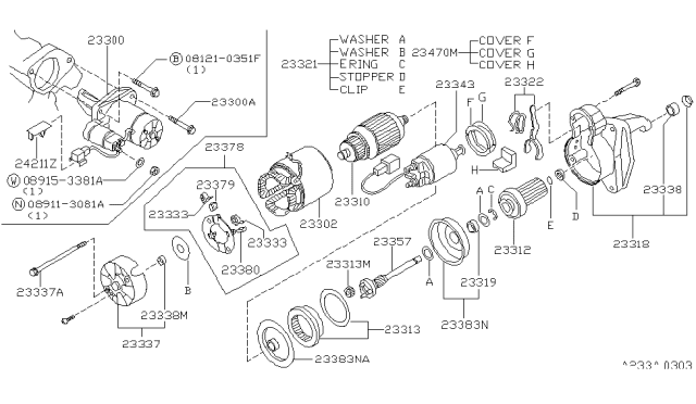 1998 Nissan Maxima Bolt Diagram for 01121-06941