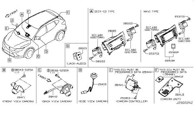 2018 Nissan Rogue Sport Audio & Visual Diagram 4