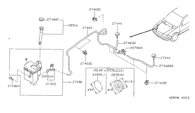 1995 Nissan Sentra Windshield Washer Diagram