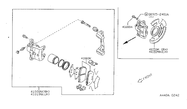 1997 Nissan Sentra Front Brake Diagram 1