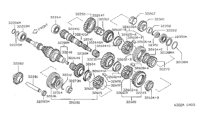 1995 Nissan Sentra Transmission Gear Diagram