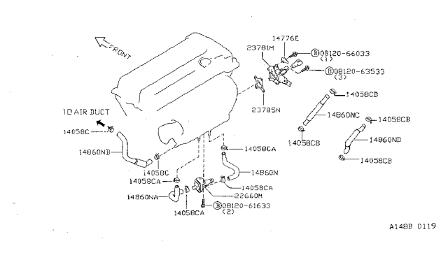 1999 Nissan Sentra Secondary Air System Diagram 2