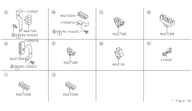 1995 Nissan 240SX Insulator Diagram for 46272-72F01