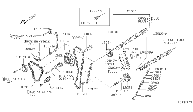 1996 Nissan 240SX Camshaft & Valve Mechanism Diagram 2