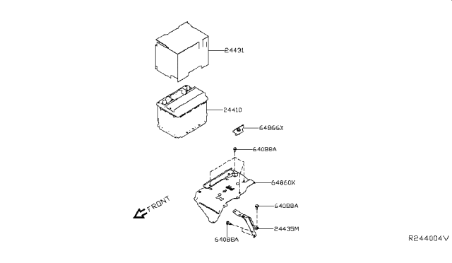 2019 Nissan Altima Cover-Battery Diagram for 24431-6CA2A