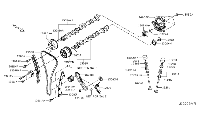 2019 Nissan Altima Pulley Assy-Valve Timing Control Diagram for 13025-6CA0A