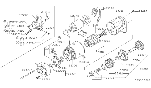 1992 Nissan Maxima ARMATURE Assembly Diagram for 23310-97E01