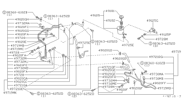 1992 Nissan Maxima Connector Diagram for 49791-31G00