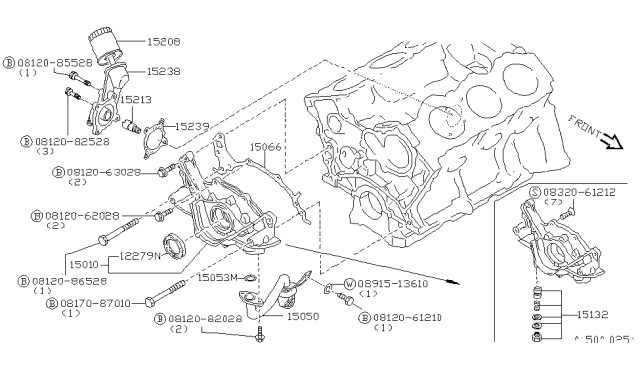 1993 Nissan Maxima Seal-Oil,CRANKSHAFT Diagram for 13510-97E00